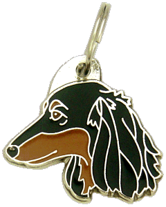 DACHSHUND LONGHAIRED - pet ID tag, dog ID tags, pet tags, personalized pet tags MjavHov - engraved pet tags online